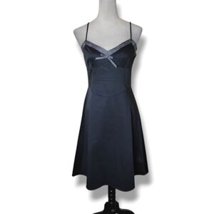 Vintage Jodi Kristopher Black Bow Dress Preppy 90s Y2K Mall Girl Size 7/8